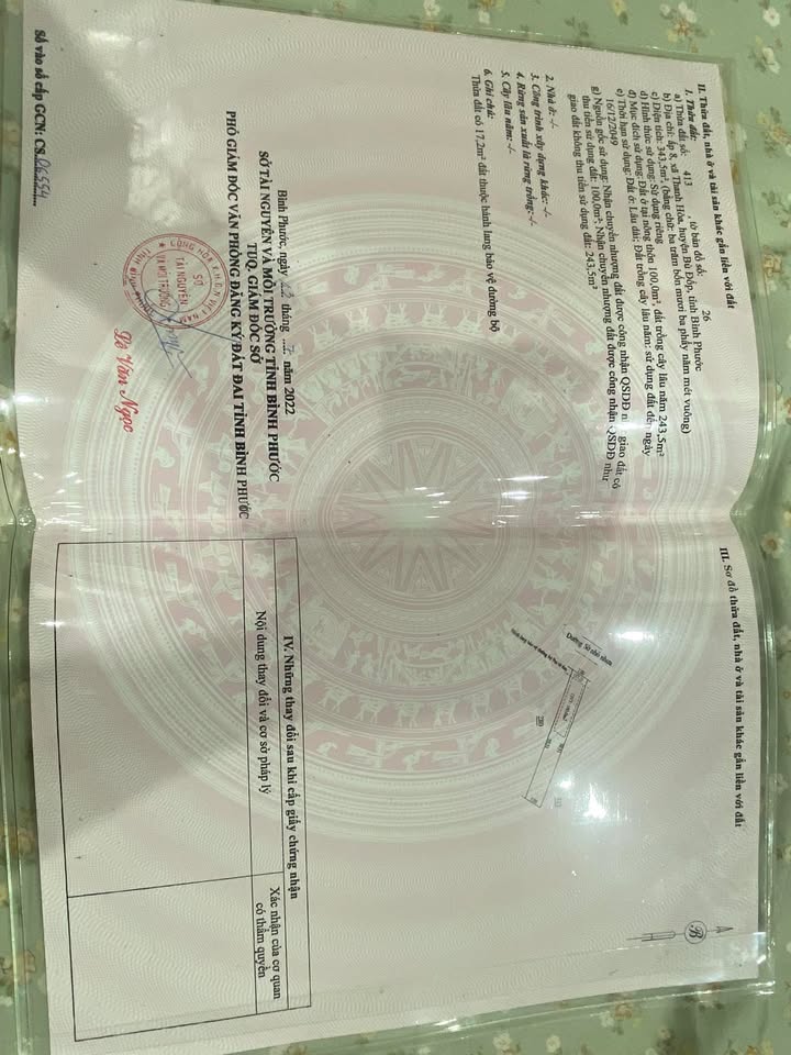 Đất thổ cư 100m² tại Xã Thanh Hòa, Huyện Bù Đốp - Giá tốt, cơ hội đầu tư!