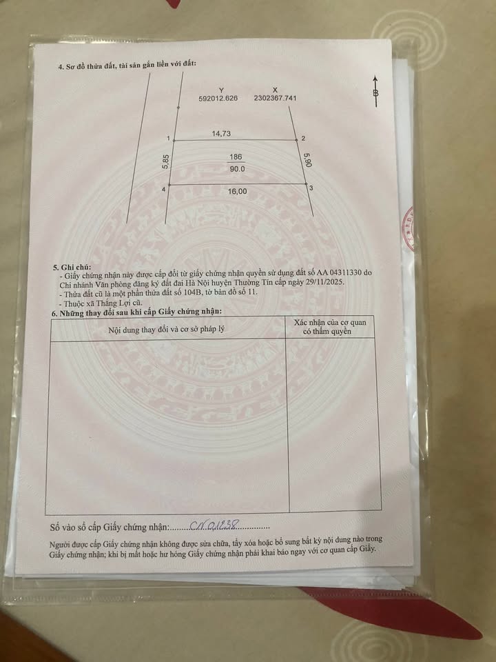 Đất thổ cư xã Chương Dương 90m² giá 7.5 tỷ - Đầu tư sinh lời tiềm năng!