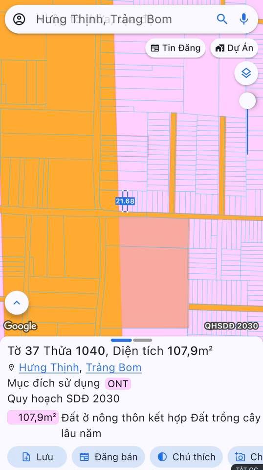 Mặt Tiền Kinh Doanh Khu Nhà Kính, Trảng Bom 110m² giá 1.2 tỷ - Cơ hội đầu tư tuyệt vời!