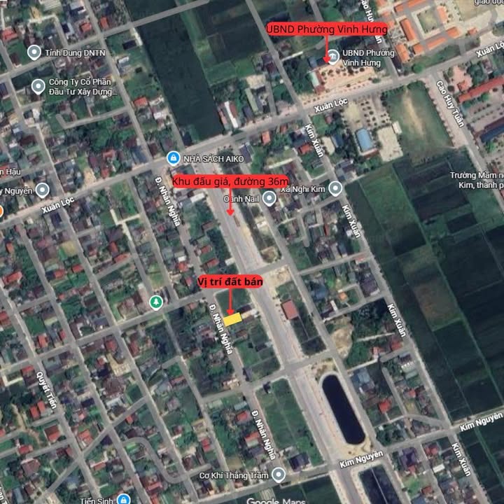 Đất đẹp đường Nhân Nghĩa, TP Vinh 152.5m² giá 5.x tỷ - Mặt tiền 7m hướng Tây Nam!