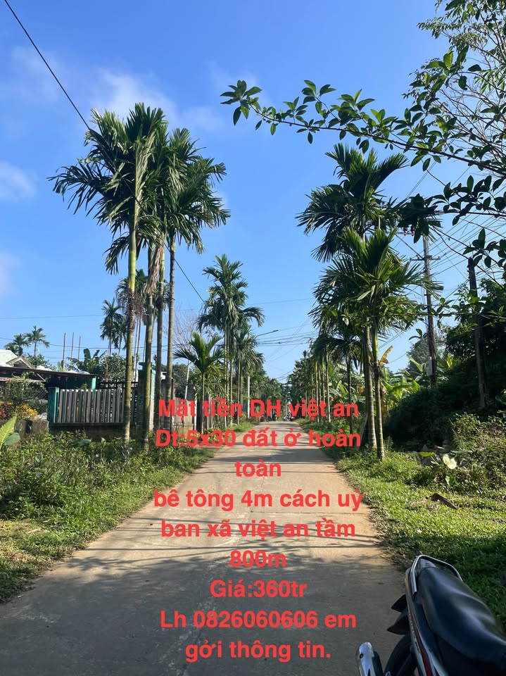Đất nền mặt tiền DH Việt An 150m² giá 360 triệu - Cơ hội đầu tư sinh lời!