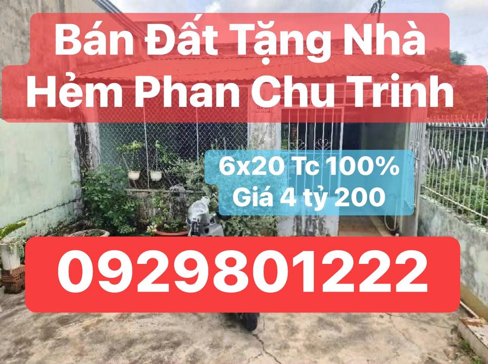 Bán đất tặng nhà Hẻm 153 Phan Chu Trinh - 120m² chỉ 4.2 tỷ - Cơ hội đầu tư tuyệt vời!