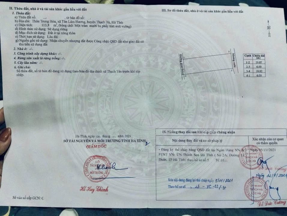 Bán đất phường Hà Huy Tập, TP Hà Tĩnh 113,8m² - Giá tốt cho khách thiện chí!