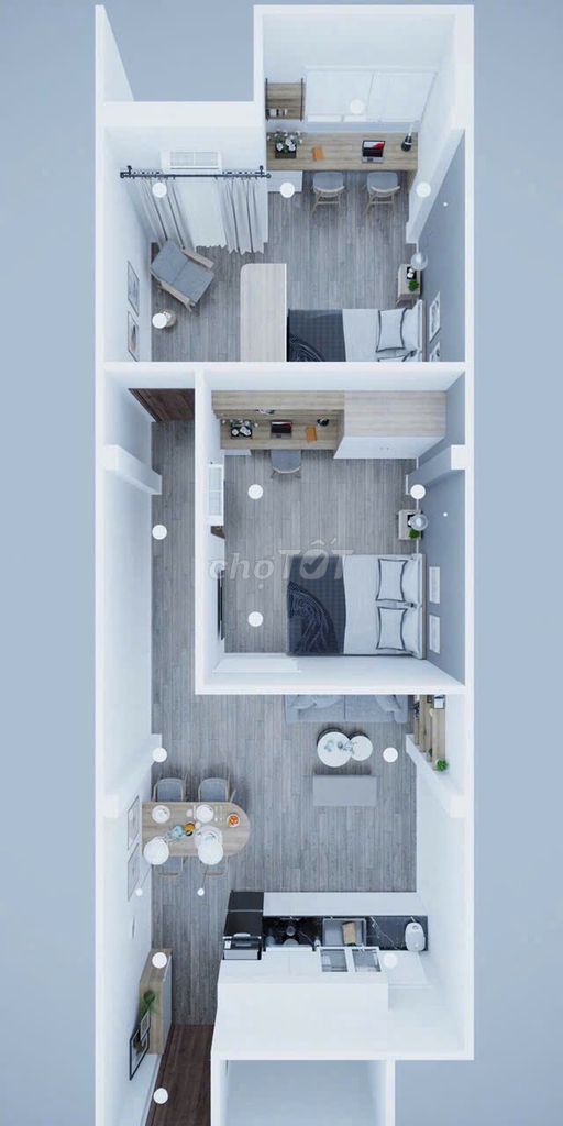 Căn hộ 2PN 80m² đường Hoàng Diệu giá 14.5 triệu - Sẵn sàng vào ở!