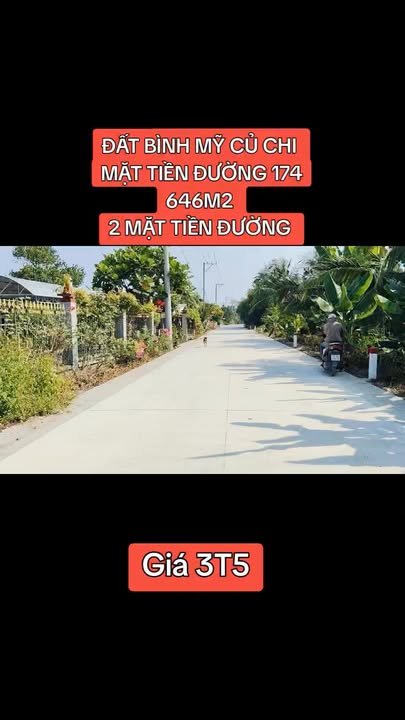 Đất mặt tiền đường 174, Bình Mỹ, Củ Chi 646m² giá 3.5 tỷ - Tiềm năng đầu tư lớn!