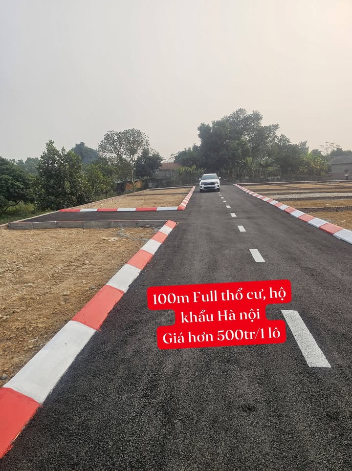 Đất nền Cẩm Lĩnh, Ba Vì 100m² giá 500 triệu - Sổ đỏ chính chủ, thổ cư 100%!