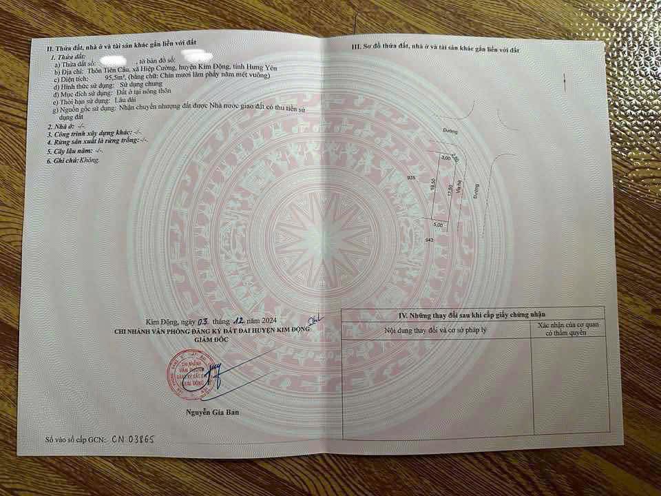 Lô đất góc 95,5m² tại Hiệp Cường, Kim Động - Đầu tư sinh lời tiềm năng!