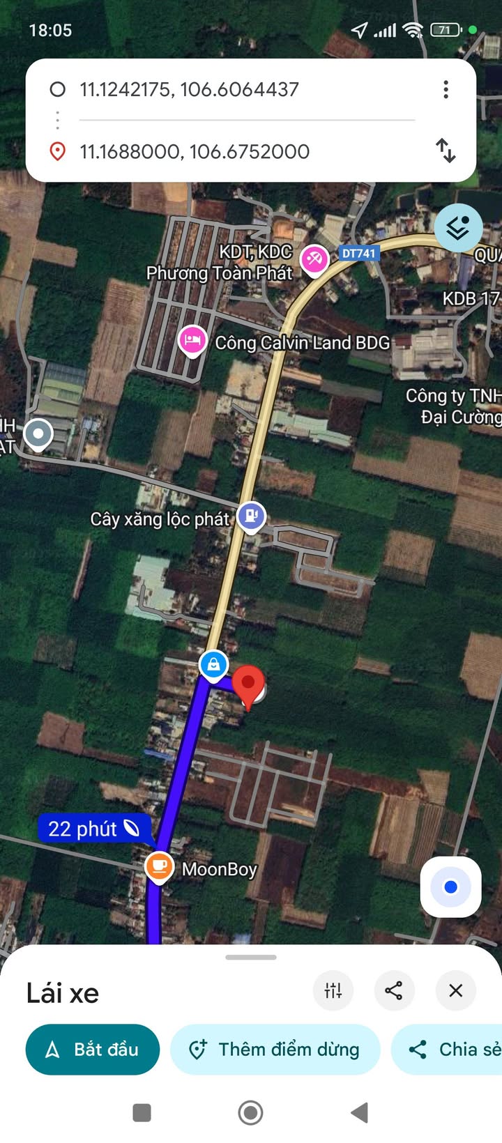 Đất nền mặt tiền ĐT741, Chánh Phú Hòa, 1170m² - Cơ hội đầu tư sinh lời!