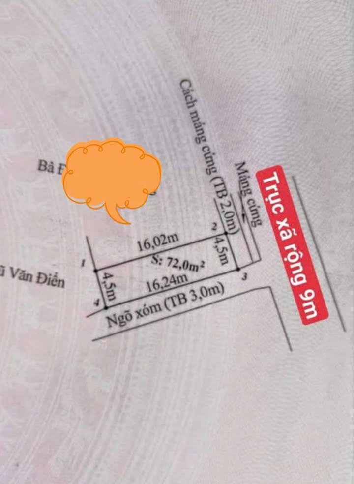 Đất nền thôn Minh Hậu, xã Tiên Thắng, 72m² giá chỉ 1.5 tỷ - Đầu tư sinh lời lý tưởng!