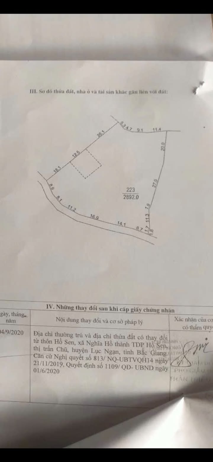 Đất vườn có nhà sẵn TDP-Hồ Sen, Phường Chũ, 2892m² giá 2 tỷ - Đầu tư tiềm năng tuyệt vời!