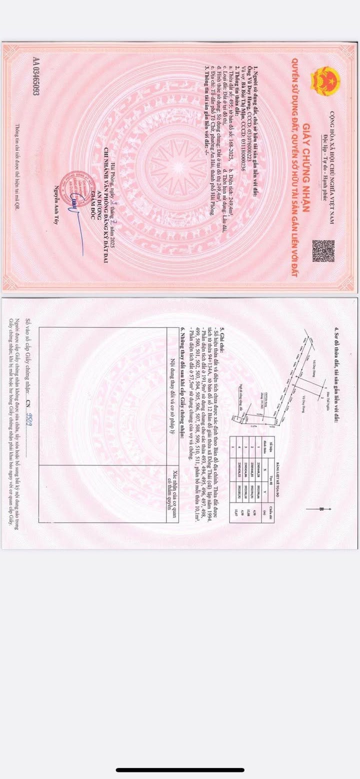 Đất nền thổ cư tại Thôn Tê Chử, Đồng Thái, 57,5m² - Giá chỉ 1,6 tỷ!