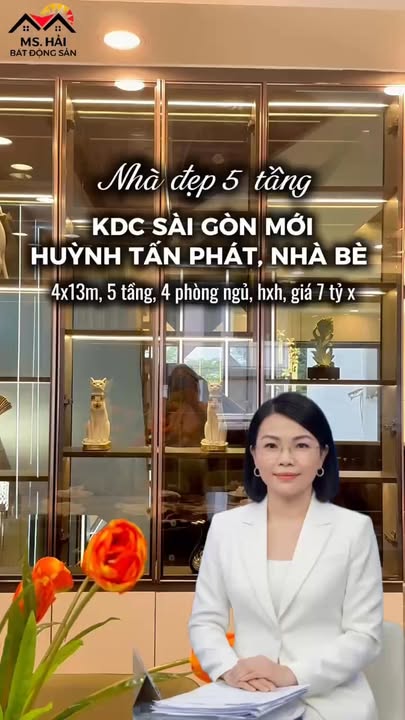 Nhà 5 Tầng Huỳnh Tấn Phát, Nhà Bè 50m² giá 7,95 tỷ - Sang trọng như khách sạn 5 sao!