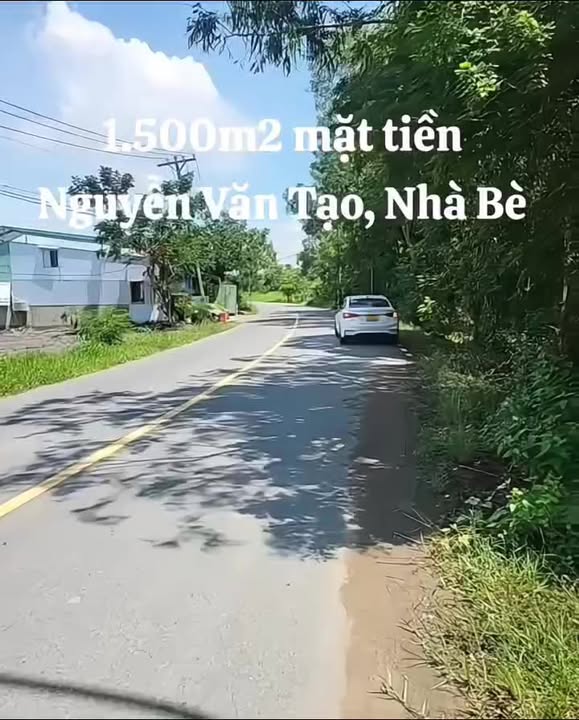 Đất nền 1500m² mặt tiền Nguyễn Văn Tạo, Nhà Bè - Pháp lý sổ đỏ, giá chỉ 9.75 tỷ!