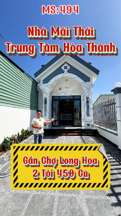 Nhà cấp 4 mới Tây Ninh 139m² giá thỏa thuận - Mái thái sang trọng, hướng Tây!