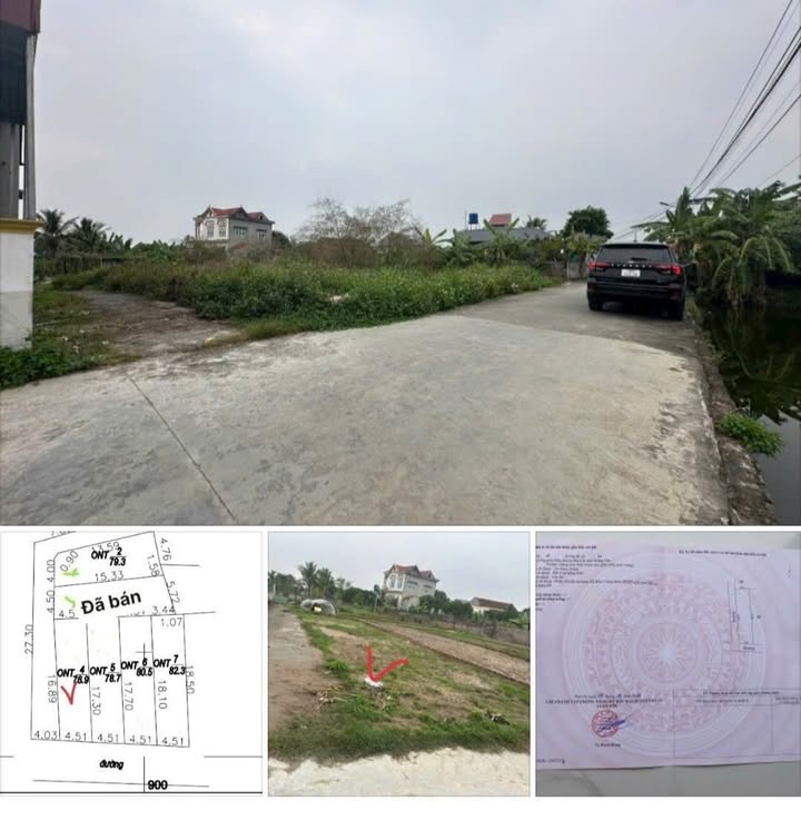 Lô đất Tống Trân, Phù Cừ 76.9m² giá chỉ 1 tỷ - Đầu tư sinh lời ngay!