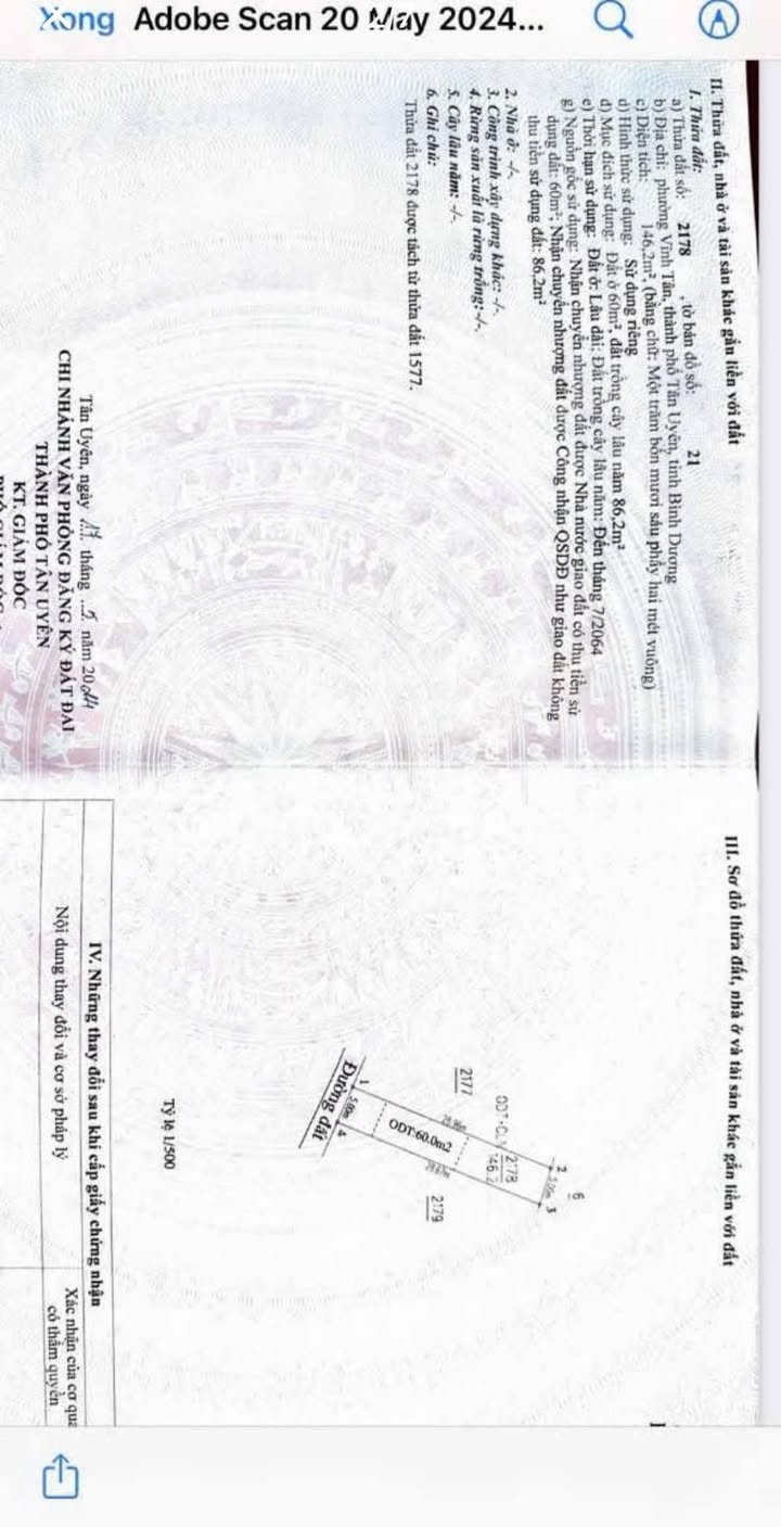 Đất thổ cư Vĩnh Tân 135m² giá 1.4 tỷ - Vị trí đắc địa đối diện chợ