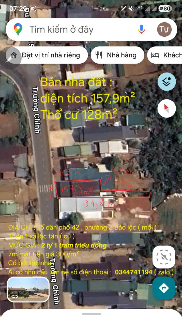 Đất thổ cư Bảo Lộc 157.9m² giá 2.1 tỷ - Sổ sách đầy đủ, tiện ích xung quanh phong phú!