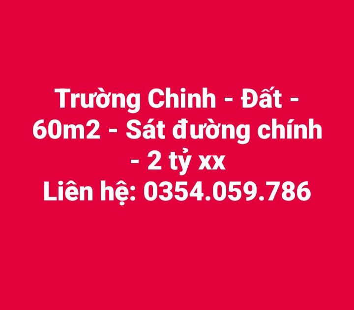 Đất nền Trường Chinh, Quận Thanh Khê 60m² giá 2 tỷ - Đường chính thuận lợi!