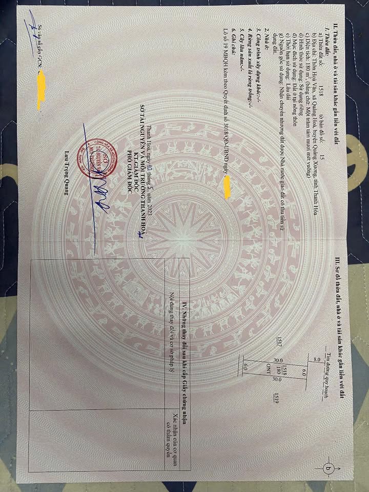 Đất nền sổ đỏ tại xã Hồng Quang, huyện Quảng Hòa, 180m² - Giá chỉ 7xx triệu!