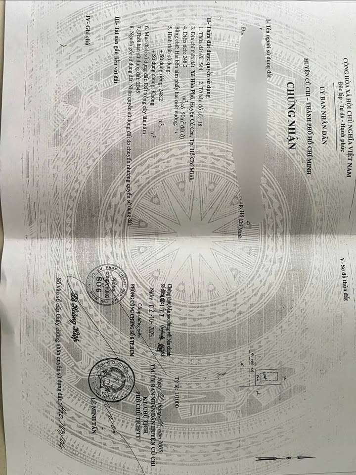 Đất nền Hòa Phú, Củ Chi 248m² giá 1.4 tỷ - Đầu tư sinh lời!