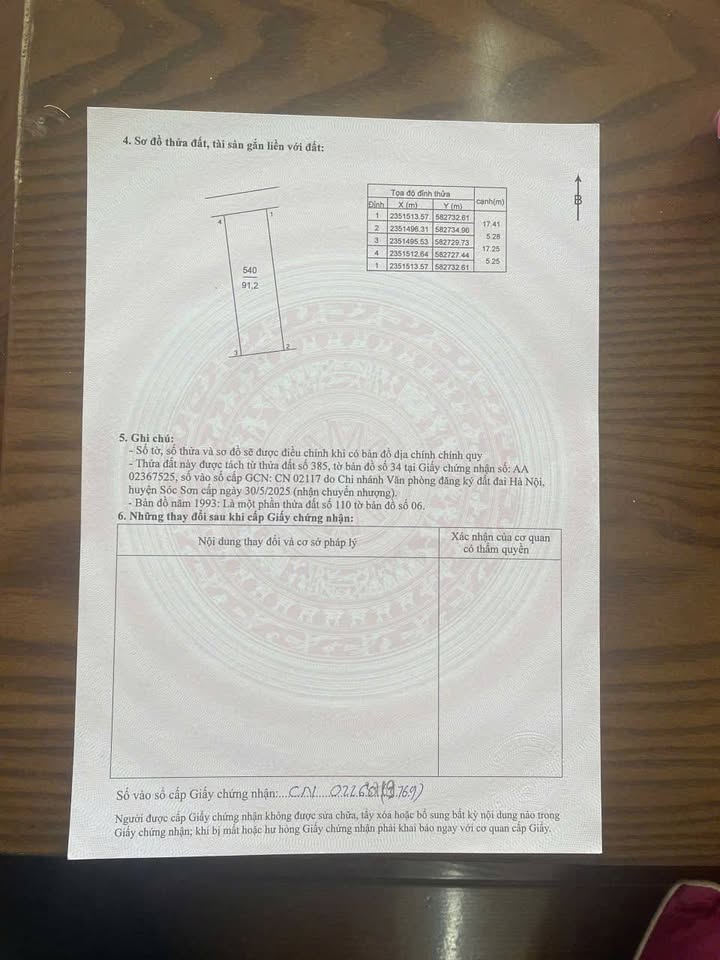 Đất nền Ninh Môn, Sóc Sơn 91,2m² giá 2.198 tỷ - Sổ đỏ chính chủ, đầu tư sinh lời!