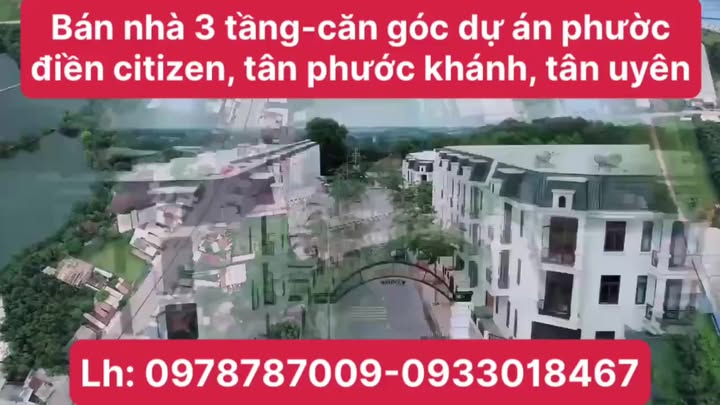 Shophouse 3 tầng góc 2 mặt tiền tại Phước Điền Citizen, Tân Uyên - Giá chỉ 5 tỷ!