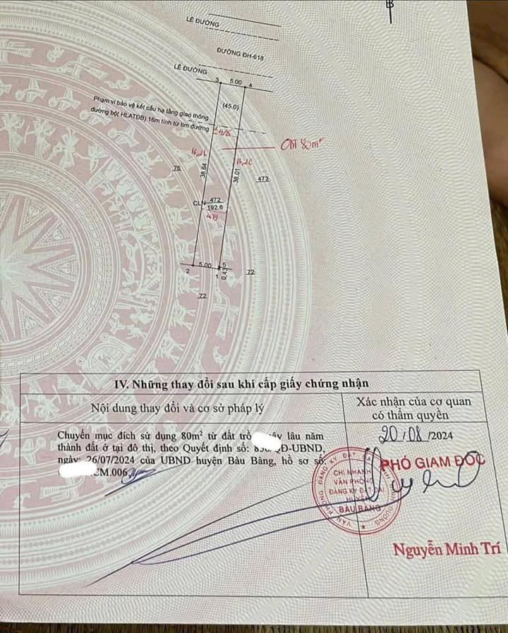 Lô đất mặt tiền đường DH618, Thị trấn Lai Uyên, 190m² - Đầu tư kinh doanh sinh lời!