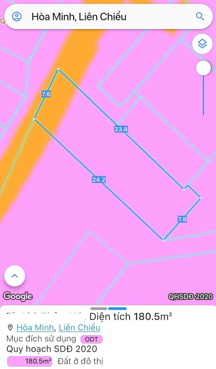 Đất nền 180m² tại Quận Cẩm Lệ - Giá chỉ 5.5 tỷ, cơ hội đầu tư hấp dẫn!