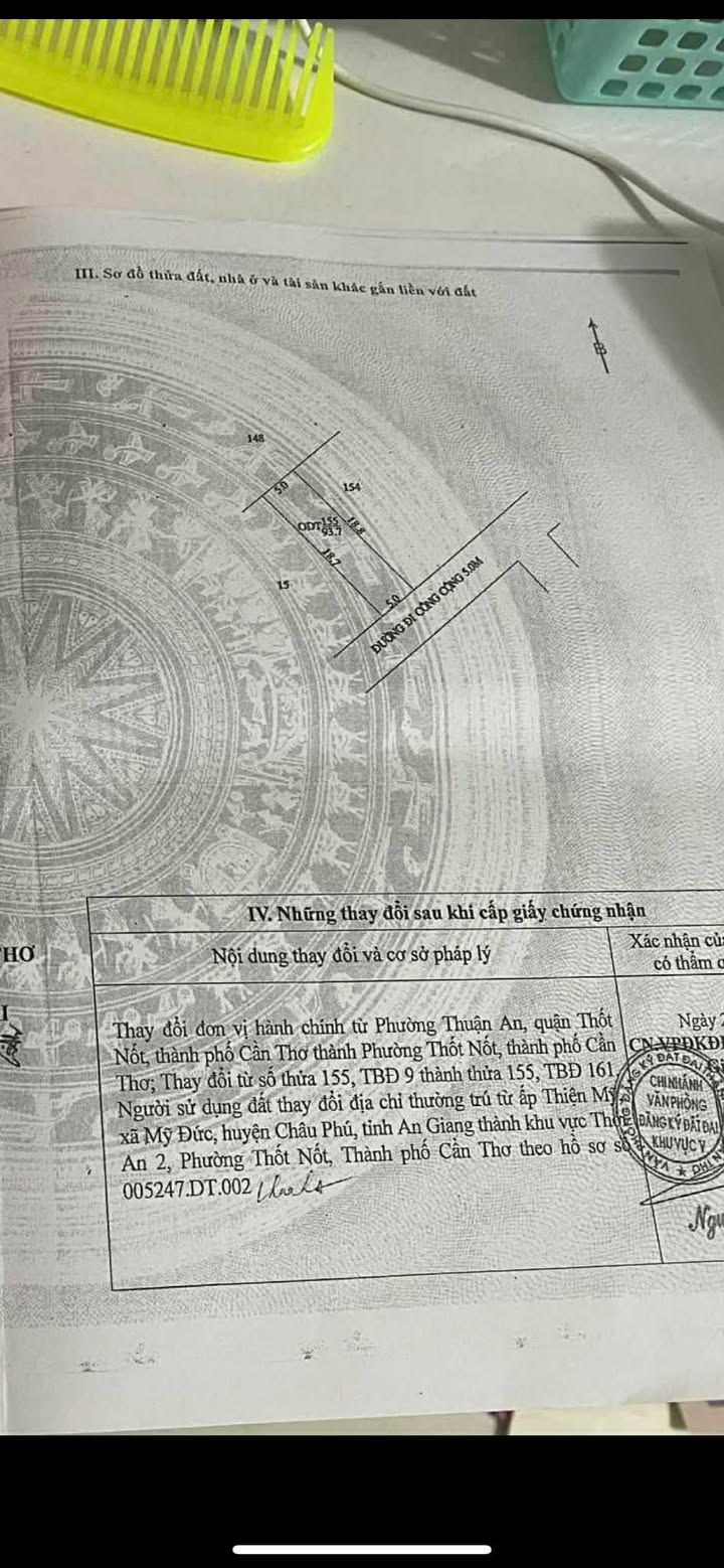 Đất nền KDC Ông Bạc, Phường Thuận An, Thốt Nốt 93m² giá 900 triệu - Đầu tư sinh lời ngay!