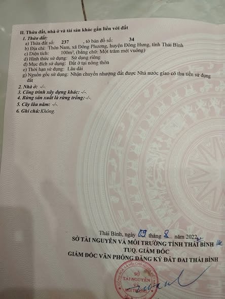 Đất nền Đông Phương, Đông Hưng 100m² giá 2.2 tỷ - Cơ hội đầu tư hấp dẫn!