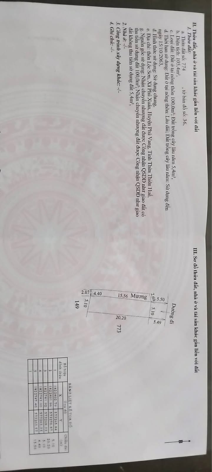 Đất Lộc Sơn, Phú Xuân 105m² giá 570 triệu - Vị trí đẹp, tiềm năng phát triển!