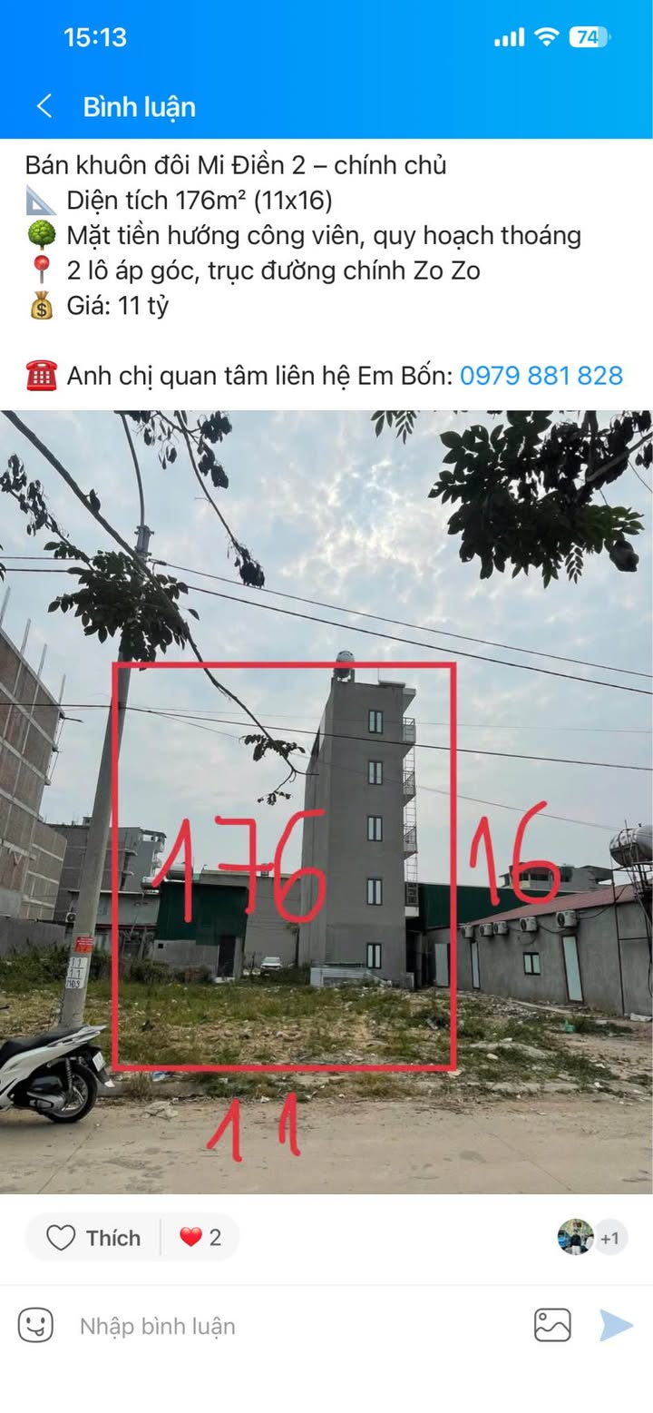 Đất nền Mi Điền 2, Việt Yên, Bắc Giang 176m² giá 11 tỷ - Đầu tư sinh lời ngay!