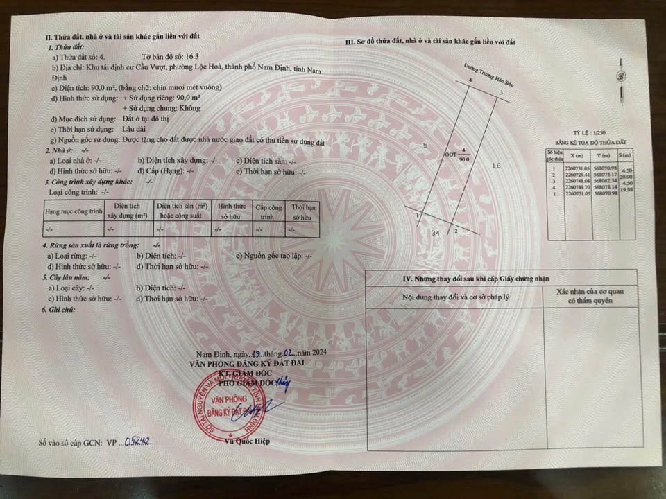 Đất mặt đường Trương Hán Siêu, Khu đô thị Hòa Vượng 90m² giá 4 tỷ - Đầu tư sinh lời ngay!