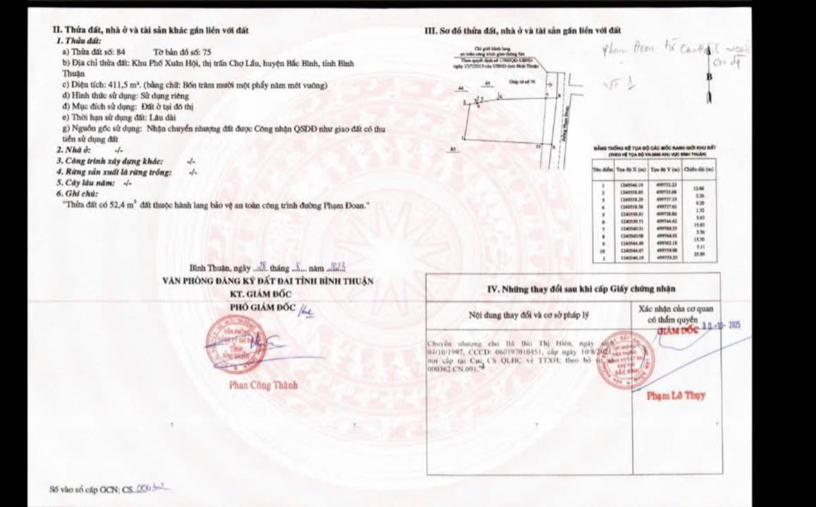 Đất ở đô thị 411m² tại Thị trấn Chợ Lầu - Giá cực kỳ hấp dẫn!