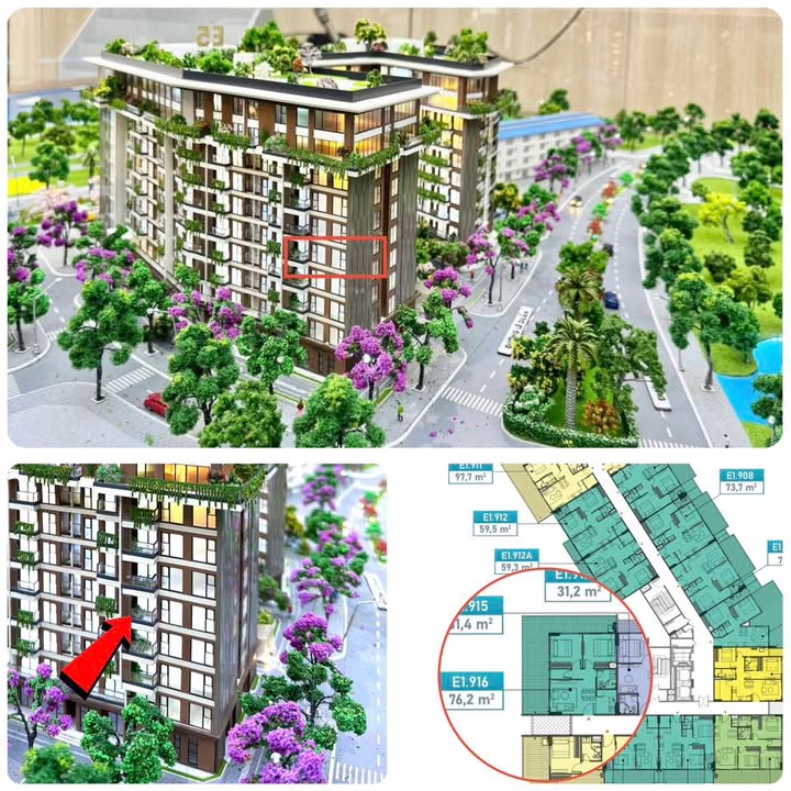 Căn hộ E5 Trung Tang EcoRiverSide Hải Dương 84m² giá 4.2 tỷ - Thiết kế hoàn hảo, view công viên!