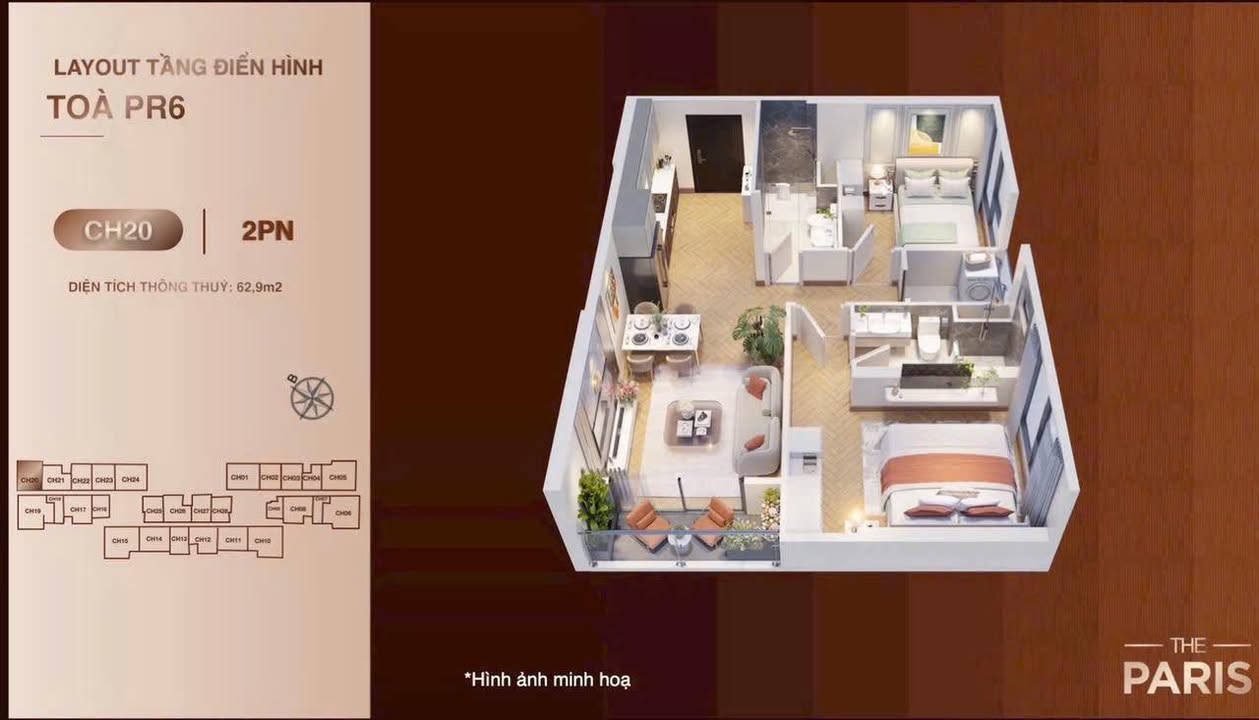 Căn hộ Vinhomes Ocean Park Gia Lâm 63m² giá 4.41 tỷ - Căn góc thoáng mát, view đẹp!