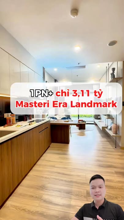 Căn hộ Masteri Era Landmark 1PN+1 45m² giá 3.11 tỷ - Sẵn sàng vào ở ngay!