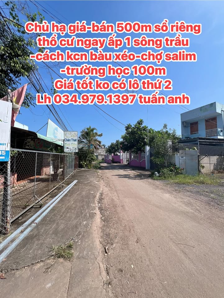 Đất thổ cư 500m² tại Trảng Bom - Chỉ 3 tỷ, giá hạ sốc!