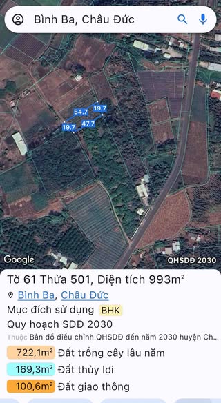 Đất nền 360m² tại Huyện Châu Đức, Bà Rịa - Vũng Tàu giá 850 triệu - Cơ hội đầu tư hiếm có!