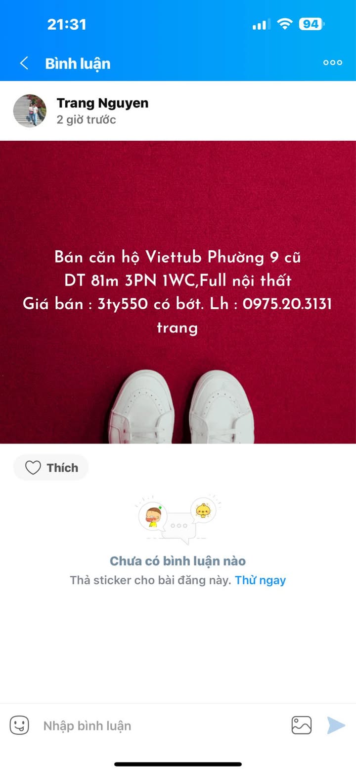 Căn hộ Viettub Phường 9, 81m² giá 3.55 tỷ - Full nội thất sang trọng!