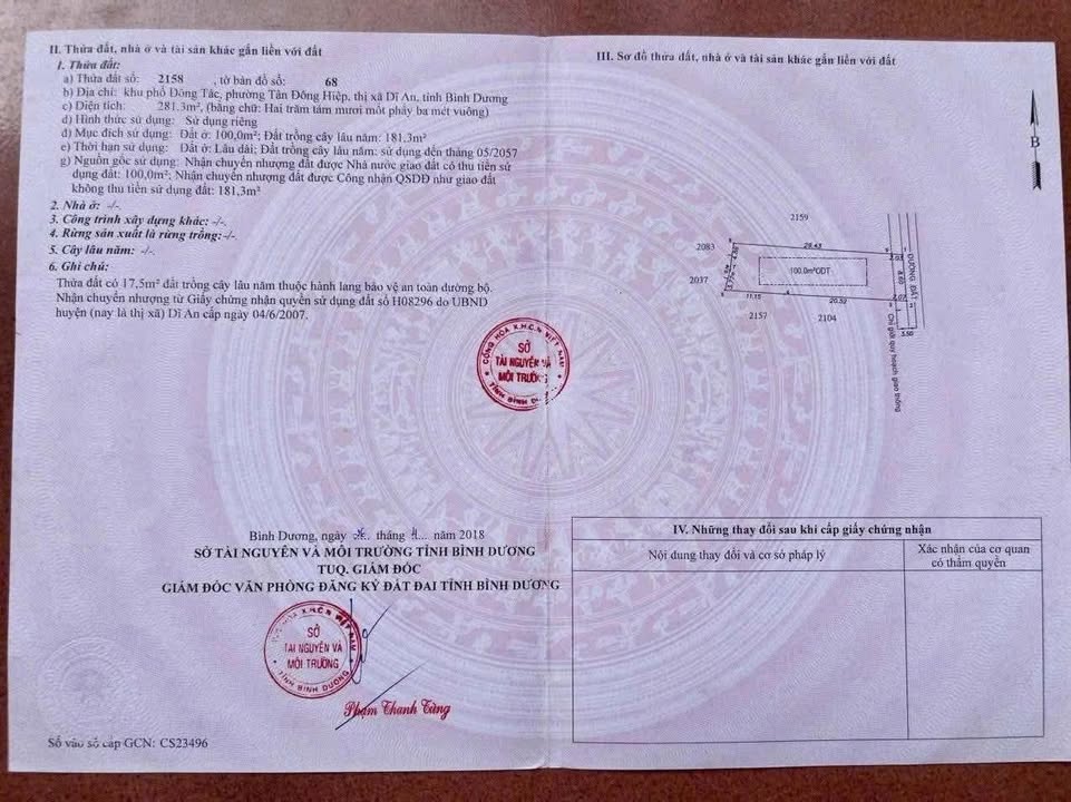 Đất nền Dĩ An 281m² giá 7.3 tỷ - Đầu tư sinh lời ngay tại trung tâm!