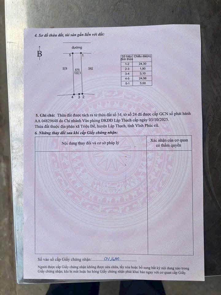 Đất nền Tân Tiến, huyện Lâm Thao, Phú Thọ 122m² - Giá cả hợp lý, pháp lý rõ ràng!