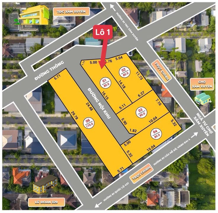 Đất nền lô góc 2 mặt tiền tại Vin Olympic khu C, Hồng Vân, Thường Tín 80m² - Đầu tư siêu đỉnh!