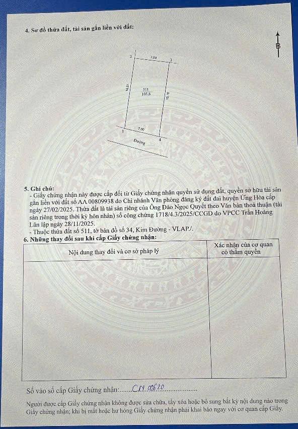 Đất nền Kim Bồng, Kim Đường, Ứng Hòa 104m² giá chỉ 20 triệu/m² - Cơ hội đầu tư tuyệt vời!