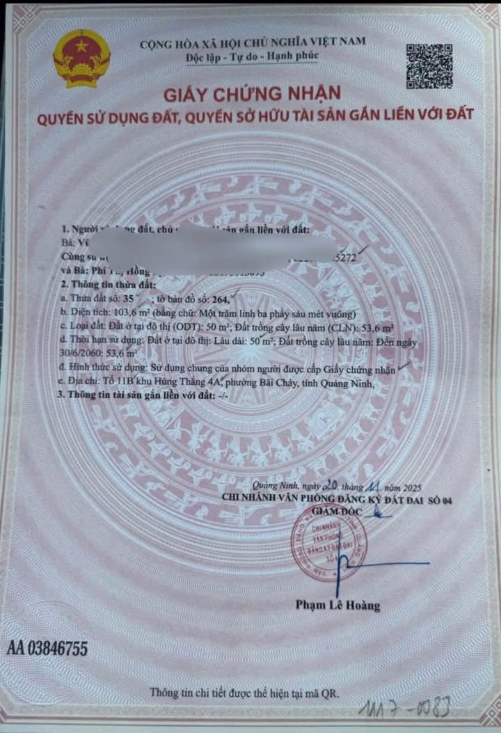 Đất mặt đường EC Hùng Thắng 103m² giá chỉ 4x triệu/m² - Cần bán gấp để ăn Tết!