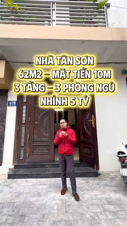 Nhà 3 tầng mặt tiền 10m tại Tân Sơn, 62m² giá 5 tỷ - Cơ hội đầu tư hấp dẫn!