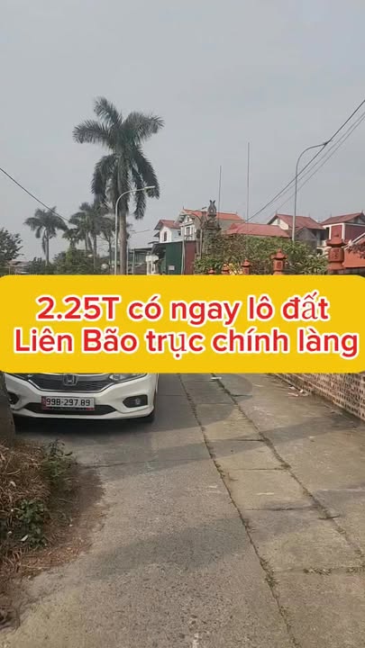 Đất nền 90m² xã Liên Bão, giá 2.25 tỷ - Sổ hồng chính chủ, hiếm có!