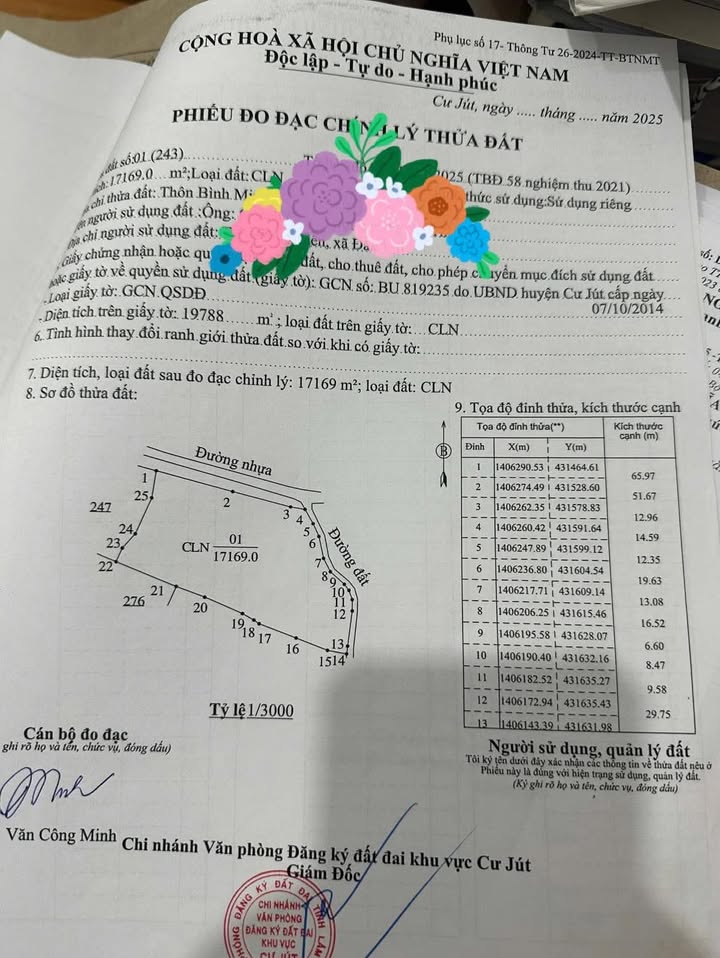 Đất thổ cư 1,7ha tại thôn Suối Tre, Đắk Wil, giá 2 tỷ - Cơ hội đầu tư tuyệt vời!