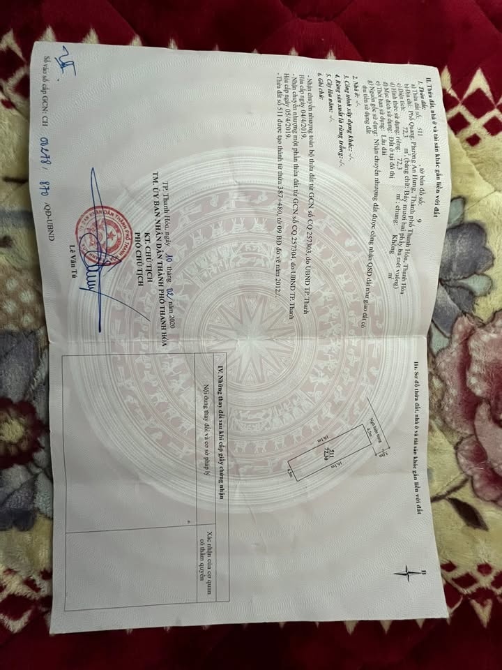 Đất thổ cư Huyện Hậu Lộc 72.3m² giá 1.7 tỷ - Chính chủ bán không qua cò!