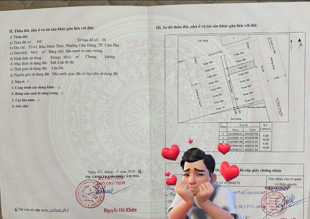 Đất nền Cẩm Đông, Cẩm Phả 64m² giá 2.8 tỷ - Đầu tư sinh lời ngay!